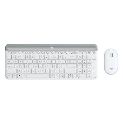 Logitech MK470 Slim Wireless Keyboard and Mouse Combo, Off-White