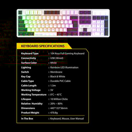 Ant Esports KM1610 Gaming Keyboard and Mouse Combo