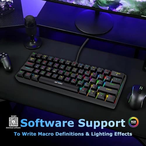 Ant Esports MK1300 V2 Mini RGB Keyboard with Brown Switches