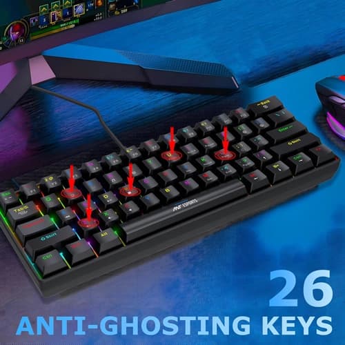 Ant Esports MK1300 V2 Mini RGB Keyboard with Brown Switches