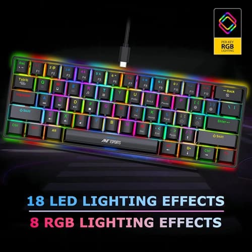 Ant Esports MK1300 V2 Mini RGB Keyboard with Brown Switches