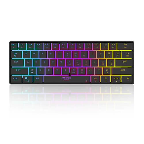 Ant Esports MK1500 Mini Wireless Gaming Keyboard with Membrane Switches (Black)