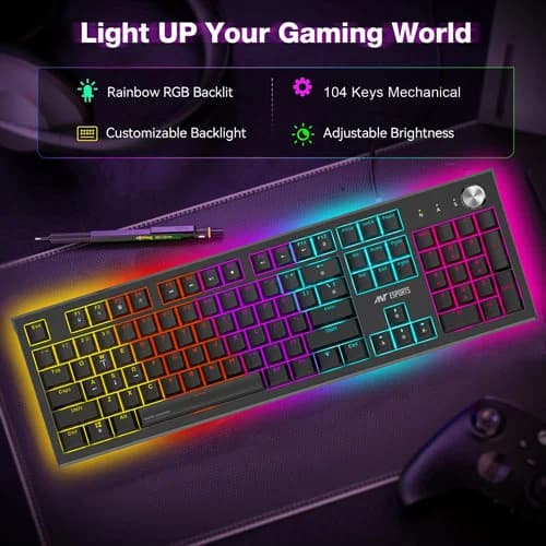 Ant Esports MK1850 Gaming Keyboard with Blue Switches