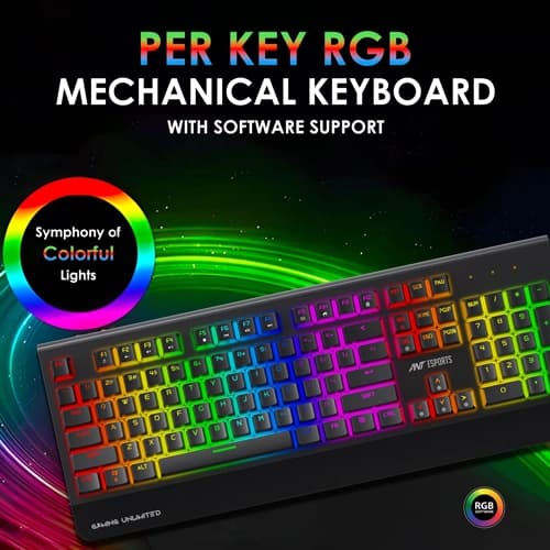 Ant Esports MK4000 RGB Gaming Keyboard with Red Switches