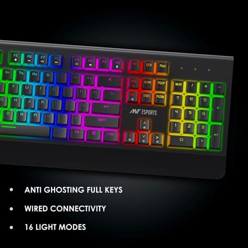 Ant Esports MK4000 RGB Gaming Keyboard with Red Switches