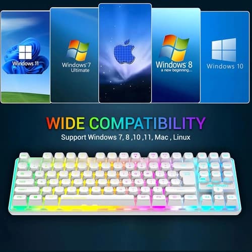 Ant Esports MK720 Pro V2 TKL White RGB Wireless Keyboard