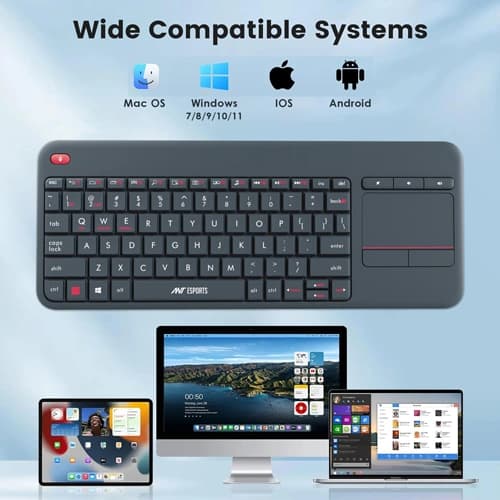 Ant Esports WK100 Wireless Grey Keyboard with Touch Pad