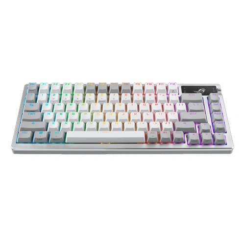 ASUS ROG AZOTH White Gaming Keyboard with NX Blue Mechanical Switches