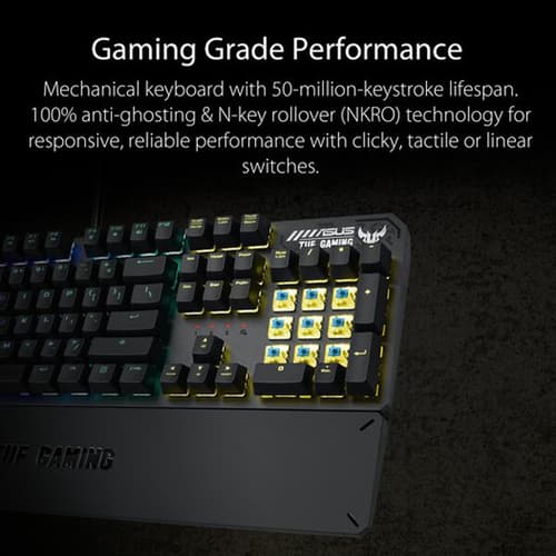 Asus TUF Gaming K3 RGB Mechanical Gaming Keyboard Red Linear Switches