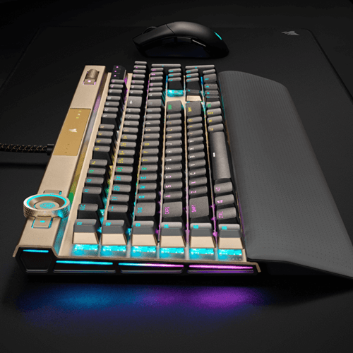 Corsair K100 RGB Optical-Mechanical Gaming Keyboard with OPX Switches (Midnight Gold)