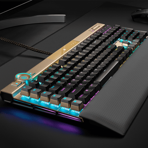 Corsair K100 RGB Optical-Mechanical Gaming Keyboard with OPX Switches (Midnight Gold)
