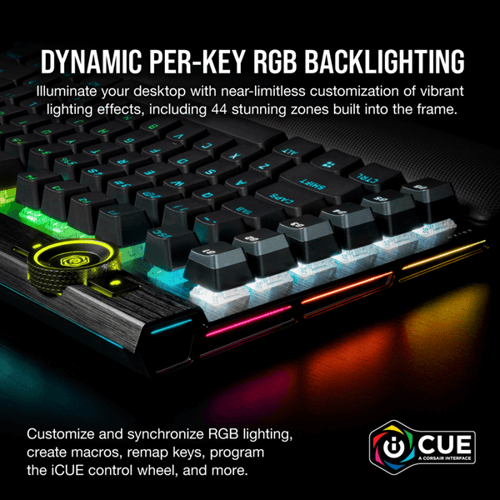 Corsair K100 RGB Optical-Mechanical Gaming Keyboard with OPX Switches (Midnight Gold)