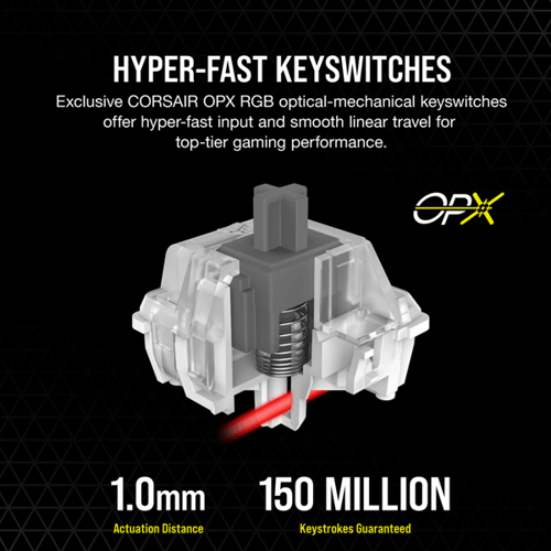 Corsair K100 RGB Optical-Mechanical Gaming Keyboard with OPX Switches (Midnight Gold)