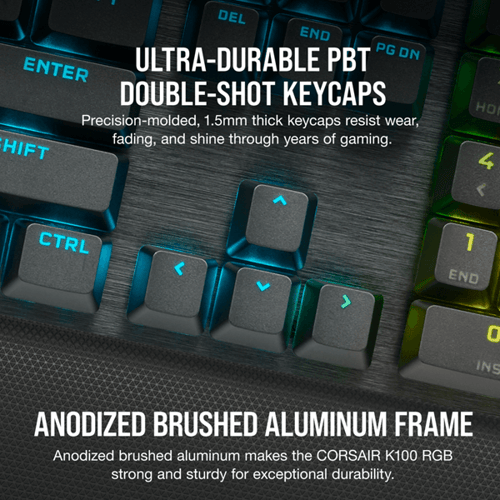 Corsair K100 RGB Optical-Mechanical Gaming Keyboard with OPX Switches (Midnight Gold)