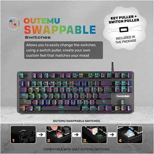Cosmic Byte CB-GK-18 Firefly TKL RGB Mechanical Keyboard