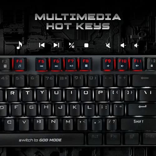 Cosmic Byte CB-GK-28 Vanth Mechanical Gaming Keyboard with Red Switches