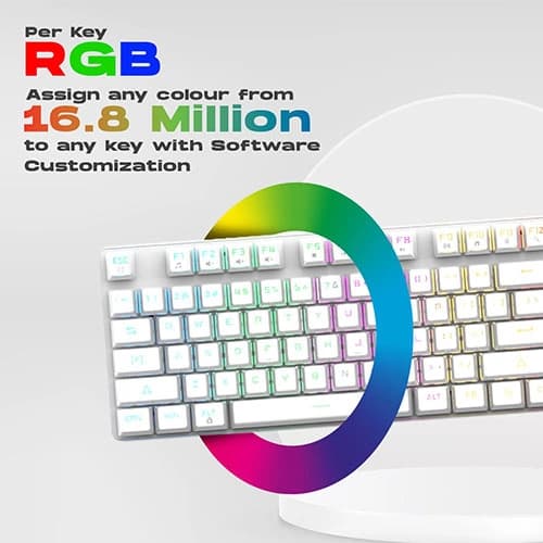 Cosmic Byte CB-GK-37 White Firefly TKL RGB Mechanical Keyboard