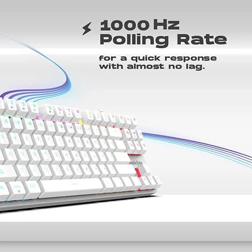 Cosmic Byte CB-GK-37 White Firefly TKL RGB Mechanical Keyboard