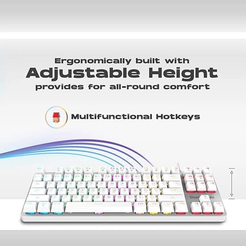 Cosmic Byte CB-GK-37 White Firefly TKL RGB Mechanical Keyboard