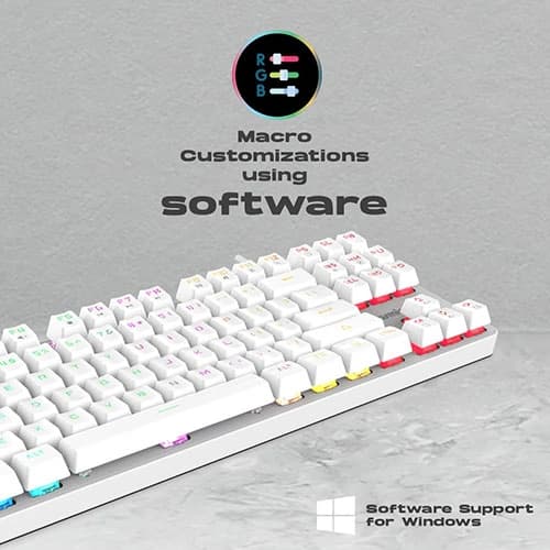 Cosmic Byte CB-GK-37 White Firefly TKL RGB Mechanical Keyboard