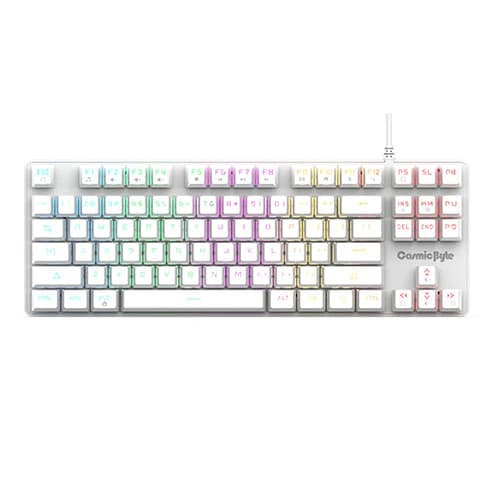 Cosmic Byte CB-GK-37 White Firefly TKL RGB Mechanical Keyboard
