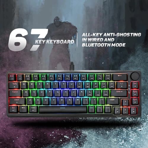 Cosmic Byte CB-GK-33 Astra Wired and Bluetooth Keyboard with Blue Switches