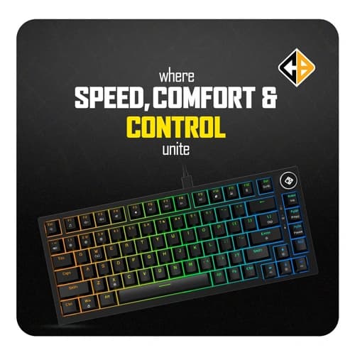 Cosmic Byte CB-GK-43 Phantom TKL Gasket Mechanical RGB Keyboard with Red Switches