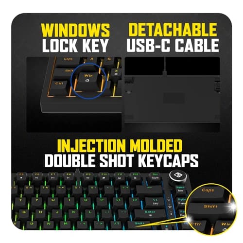Cosmic Byte CB-GK-43 Phantom TKL Gasket Mechanical RGB Keyboard with Red Switches