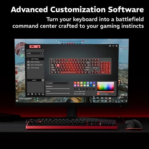 Dawg HighKEY 685 RGB Keyboard with Blue Glacier Switches