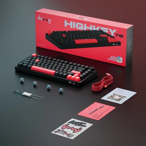 Dawg HighKEY 718 Wireless RGB Keyboard With Blue Tactile Switches