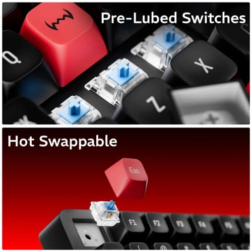Dawg HighKEY 718 Wireless RGB Keyboard With Blue Tactile Switches