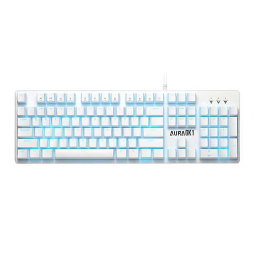 Gamdias Aura GK1 Tactile Red Switches Mechanical Gaming Keyboard (White)