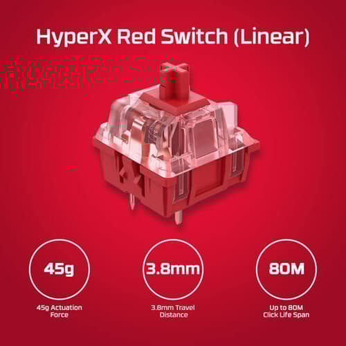 HyperX Alloy Origins 60 Mechanical Gaming Keyboard (Red Linear Switches)