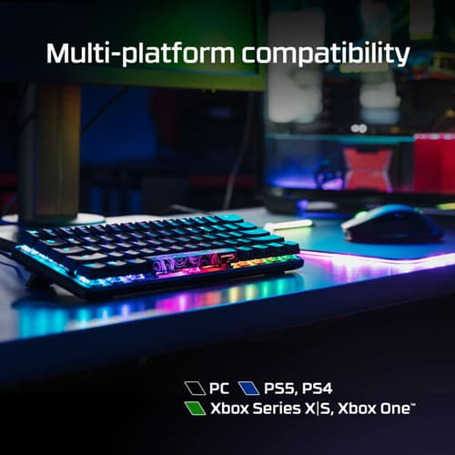 Hyperx Alloy Origins 60 Percent Mechanical Gaming Keyboard with Aqua Tactile Switches