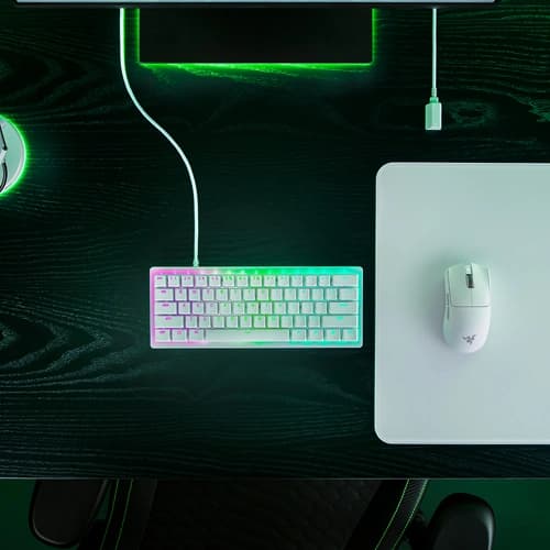 Razer Huntsman V3 Pro Mini 60 Percent Analog Optical White Gaming Keyboard