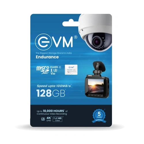 EVM Endurance 128GB microSD XC Class 10 U3 Memory Card