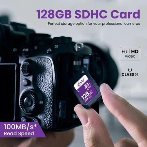 EVM 128GB Class 10 U1 SD HC Memory Card
