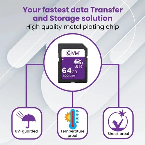 EVM 64GB Class 10 U1 SD HC Memory Card