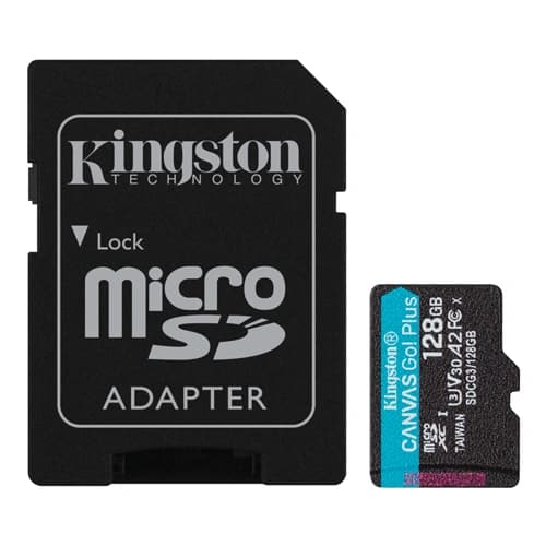 Kingston Canvas Go! Plus microSD Memory Card 128GB with Adapter