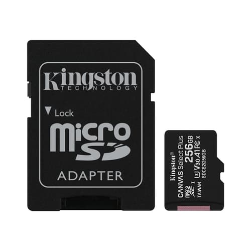 Kingston Canvas Select Plus microSD Memory Card 256GB with Adapter