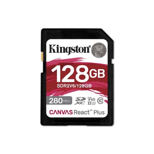 Kingston Canvas React Plus V60 128GB SD Memory Card
