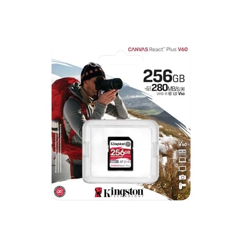 Kingston Canvas React Plus V60 256GB SD Memory Card