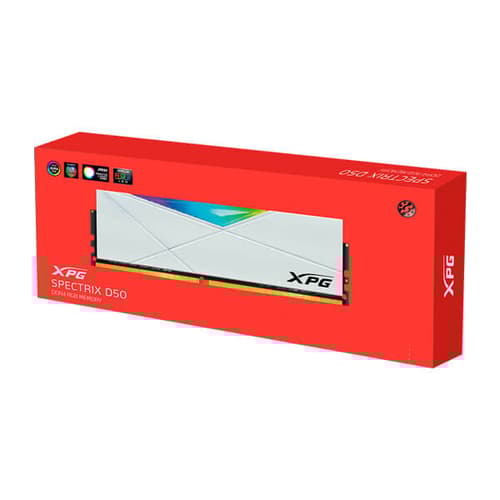 Adata XPG Spectrix D50 RGB 16GB (16GBx1) DDR4 3600MHz Desktop RAM (White)