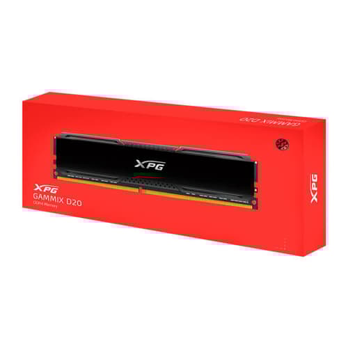 Adata XPG Gammix D20 8GB (8GBx1) DDR4 3600MHz Desktop Ram (Black)