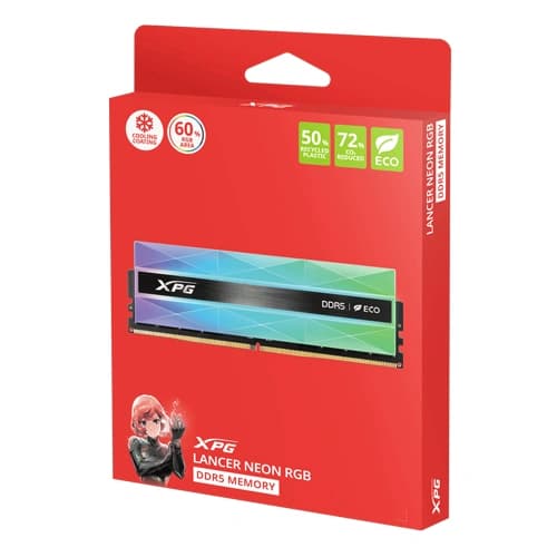 ADATA XPG Lancer Neon RGB DDR5 32GB (16GB x 2) 6000MHz RAM