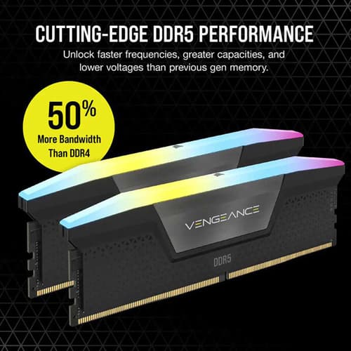 Corsair Vengeance RGB 32GB (16GBx2) DDR5 5600MHz Desktop RAM