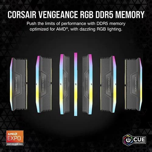 Corsair Vengeance RGB 32GB (16GBx2) 6000MHz CL30 DDR5 RAM