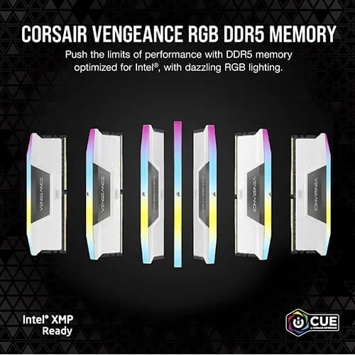 Corsair Vengeance RGB 32GB (16GBx2) 6000MHz CL30 DDR5 White RAM