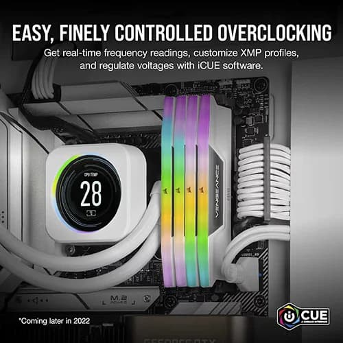 Corsair Vengeance RGB 32GB (16GBx2) 6000MHz CL30 DDR5 White RAM