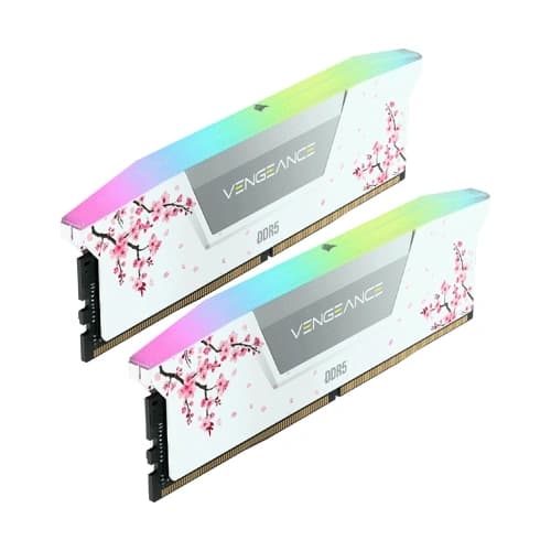 Corsair Vengeance RGB DDR5 White Cherry Blossom 32GB (16GB x 2) 6000MHz RAM